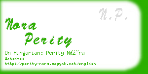 nora perity business card